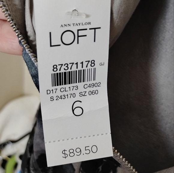 LOFT NWT Floral Cotton Babydoll Dress 6 Raw-Edge Sheer Straps - Picture 11 of 12